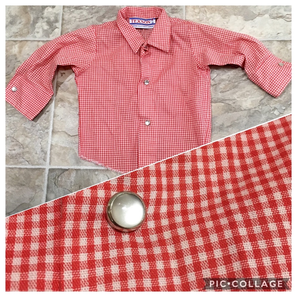 Vintage Texson Pearl Button Shirt for Toddlers